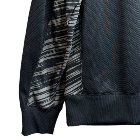 Star Wars Black Gray Stripes Long Sleeve Drawstring Full Zip Hoodie Pockets M - Picture 10 of 16